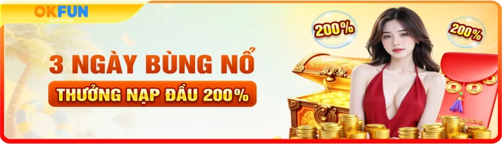 Banner hướng dẫn tải ứng dụng OKFUN trên nhiều thiết bị.