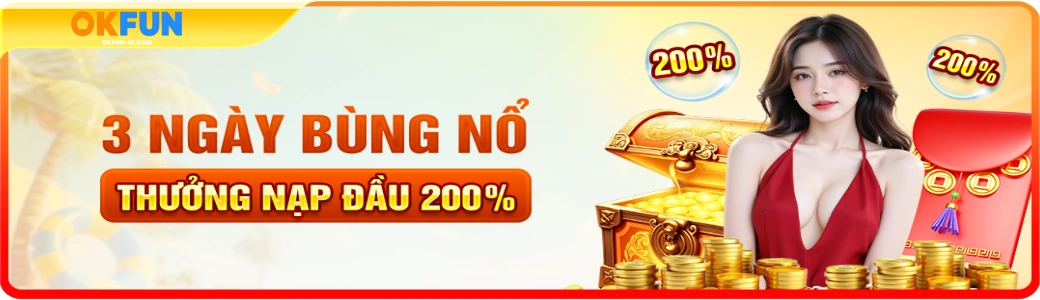 Banner hướng dẫn tải ứng dụng OKFUN trên nhiều thiết bị.